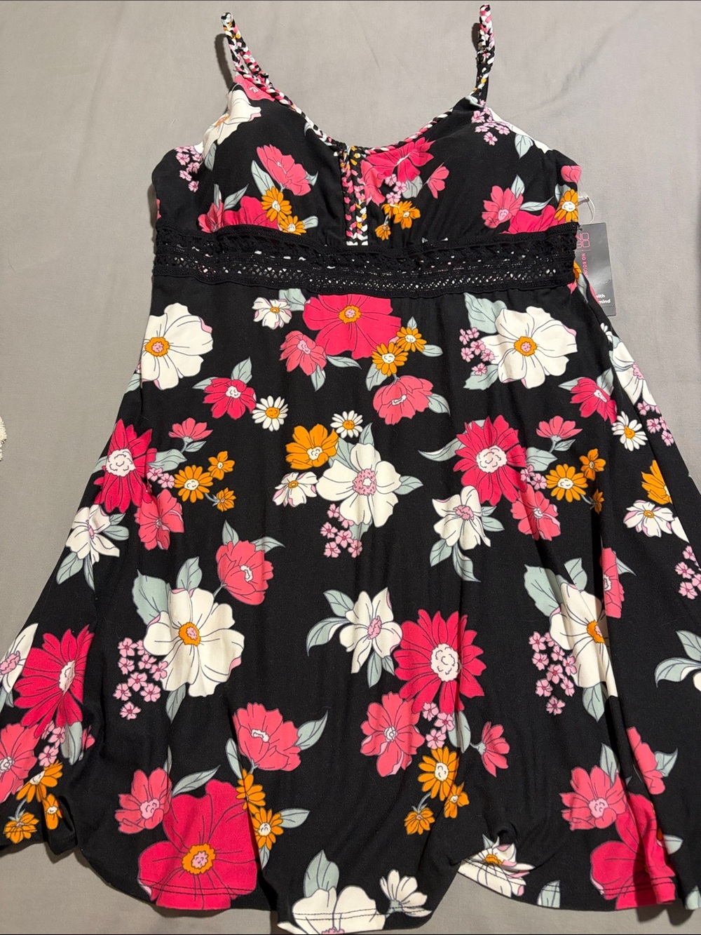 Women’s No Boundaries Crochet Waist Dress SZ XL